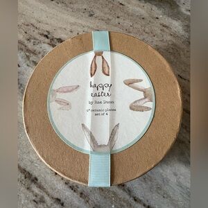 Rae Dunn M Stamped Easter Ceramic Plates Set of 4